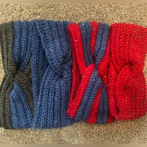4 Handmade Wool Winter Headbands